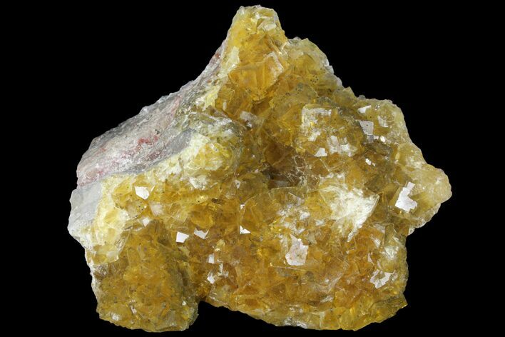 Yellow, Cubic Fluorite Crystal Cluster - Spain #98713
